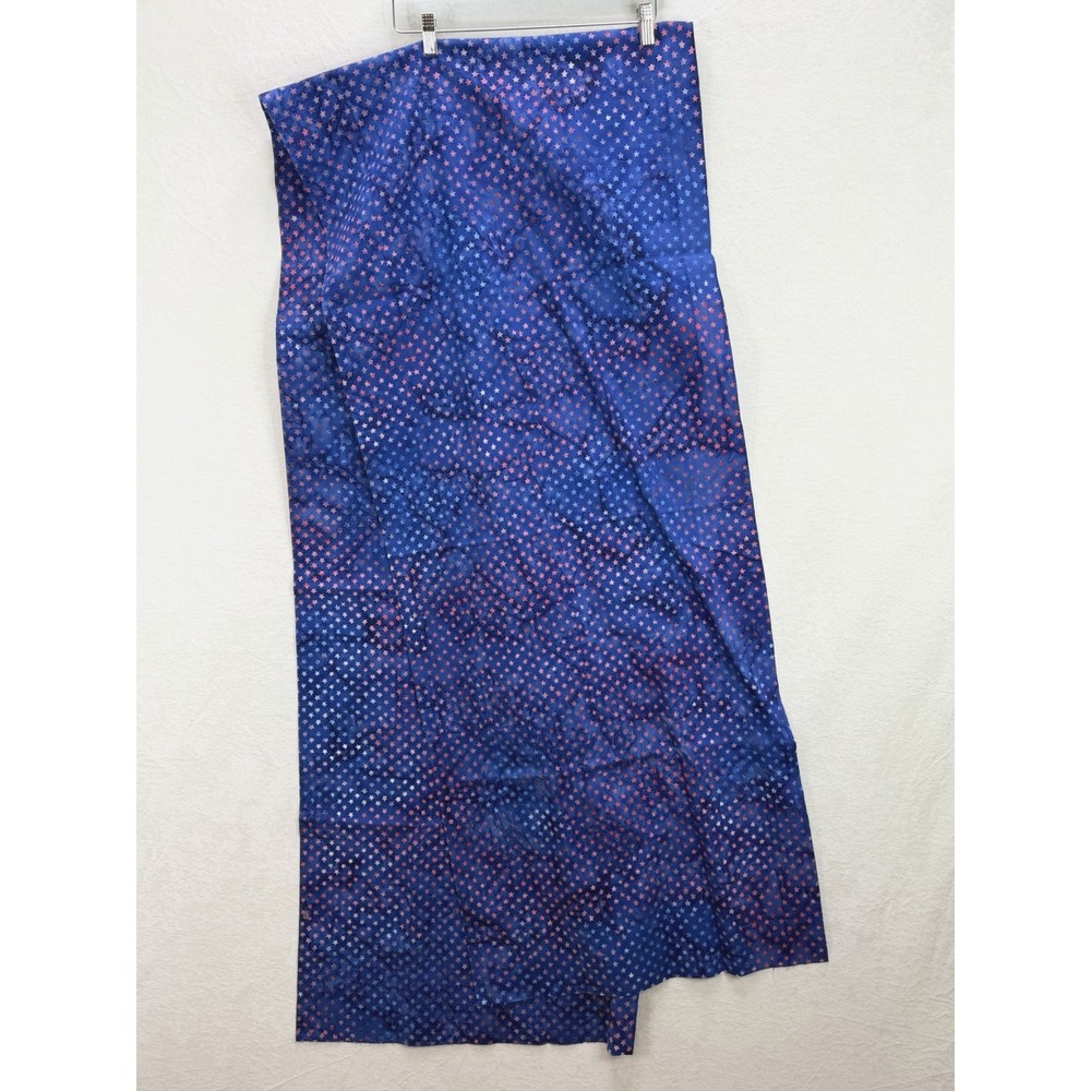 Star Batik 100% Cotton Fabric 3 yards x 44" Wide Blues Pinks - Picture 4 of 5